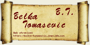 Belka Tomašević vizit kartica